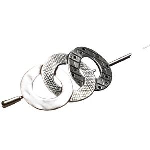 Chico's Sweater Scarf Holder Silver Toned Metal